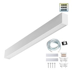 359602 OVER NT25 068 белый Светильник линейный светодиод. с переключ. цв. температуры IP20 LED 20W 220-240V 3000К\4000К\6000К FATTO