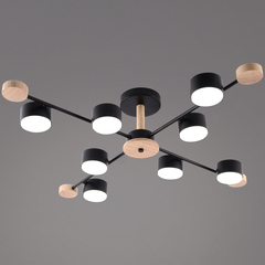 03751-0.3-08 BK+WOOD GX53 светильник потолочный