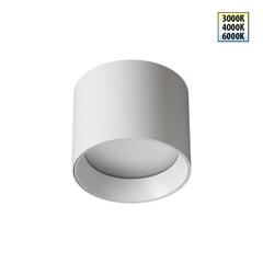 359592 OVER NT25 392 белый Светильник накладной светодиодный с переключ. цв. температуры IP20 LED 6W 220-240V 3000К\4000К\6000К ORBIS