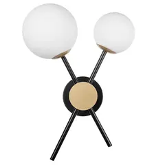 815620 Бра CROCO 2х40W E14 ЧЕРНЫЙ МАТОВЫЙ/ЗОЛОТО Lightstar