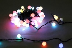 A-002A LED RGB гирлянда светодиодная 10м 100LED c насадками 