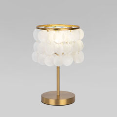 Настольный светильник с перламутром 208101 латунь/перламутр