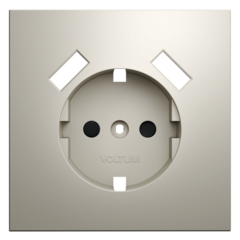 VLS000903 Накладка для розетки с заземлением и защитными шторками, с USB A+A, S70 (кашемир). (ТМ Maytoni)