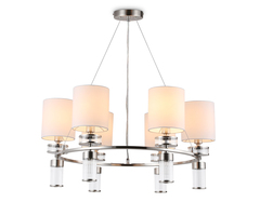 Светильник подвесной LH71291/6 SN/WH никель/белый E14/6 max 40W D680*730