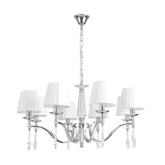 8316/8 CLASSI LN26 057 хром/белый, металл/хрусталь/текстиль Люстра E14 8*40W 220V MAGDA