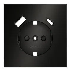 VLSM001012 Накладка для розетки с заземлением и защитными шторками, с USB A+C, S70 Metal (антрацит). (ТМ Maytoni)