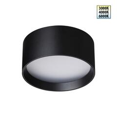 359597 OVER NT25 392 черный Светильник накладной светодиодный с переключ. цв. температуры IP20 LED 18W 220-240V 3000К\4000К\6000К ORBIS
