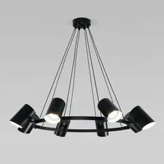 Умная подвесная люстра с поворотным механизмом 70147/8 черный Smart, GU10х8