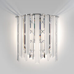 Настенный светильник с хрусталем 101011 хром