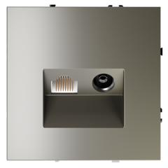 VLS060704 Розетка телевизионная встраиваемая VOLTUM S70 TV+RJ45 кат. 6, (шелк). (ТМ Maytoni)