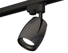 Комплект трекового однофазного светильника XT1123001 DCH/SBK черный хром/черный песок MR16 GU5.3 (A2521, C1123, N7021)