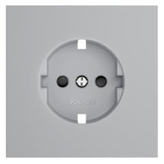 VLS000716 Накладка для розетки с заземлением и защитными шторками, S70 (серый). (ТМ Maytoni)