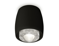 Комплект накладного светильника с композитным хрусталем XS1142020 SBK/CL черный песок/прозрачный MR16 GU5.3 (C1142, N7191)