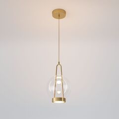 Подвесной светодиодный светильник со стеклянным плафоном 50267/1 LED латунь