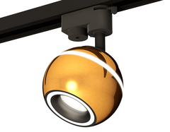 Комплект трекового однофазного светильника с подсветкой XT1105005 PYG/SBK/FR золото желтое полированное/черный песок/белый матовый MR16 GU5.3 LED 3W 4200K (A2521, C1105, N7111)