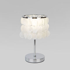 Настольный светильник с перламутром 208101 хром