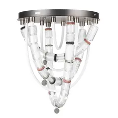 5456/80CL L-VISION ODL_EX26 045 темный сатин.никель/терракот/черный Люстра потолочная LED 80W 4000K COLLIER