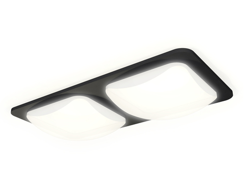 Комплект встраиваемого светильника с акрилом XC7906014 SBK/FR черный песок/белый матовый MR16 GU5.3 (C7906, N7756)