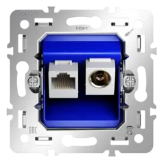 VLS0607M Механизм розетки TV+RJ45 кат. 6, S70. (ТМ Maytoni)