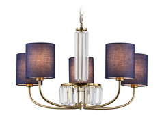 Светильник подвесной LH71271/5 BS/DB латунь/темно синий E14/5 max 40W D650*840