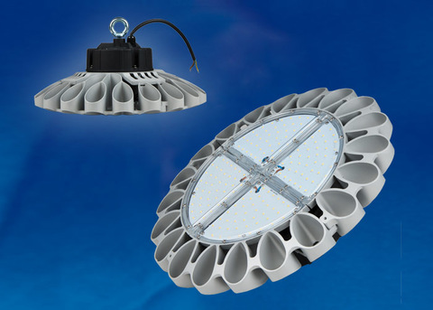 ULY-U30B-240W/DW IP65 SILVER Светильник светодиодный промышленный. Дневной белый свет (6500K). Угол 60 градусов. TM Uniel.