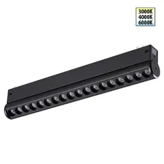 359948 PORT NT25 214 черный Трековый светильник с переключ. цв. темпер. IP20 LED 3000К\4000К\6000К 18W 90-240V VECTOR