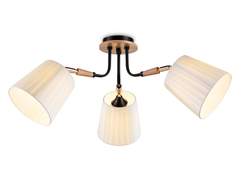 Светильник потолочный TR4731/3 BK/LWD черный/светлое дерево E27/3 max 40W D610*270