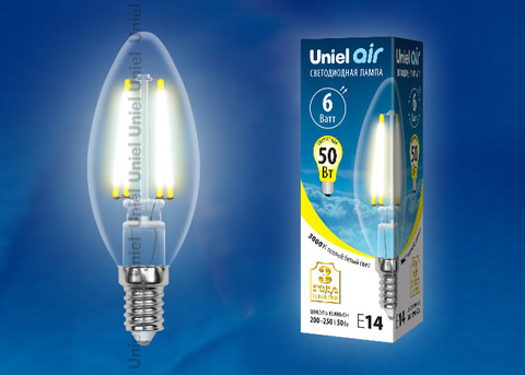 LED-C35-6W/WW/E14/CL GLA01TR Лампа светодиодная. Форма 