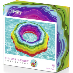 Круг для плавания надувной Rainbow Ribbon 115 см 36163 Bestway