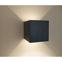 08585,16(3000K) Светильник Куб темно-серый w10*10 h10 Led 6W (3000K) IP65