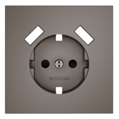 VLS000914 Накладка для розетки с заземлением и защитными шторками, с USB A+A, S70 (капучино). (ТМ Maytoni)