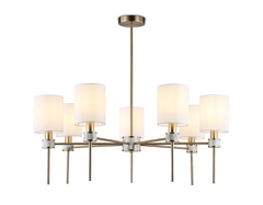 Светильник подвесной LH72373/7 DBS/WH темная латунь/белый E14/7 max 40W D840*720