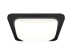 Комплект встраиваемого светильника с акрилом XC7902014 SBK/FR черный песок/белый матовый MR16 GU5.3 (C7902, N7756)