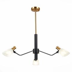 SLE205403-03 Люстра подвесная Черный, Латунь/Белый E14 3*60W