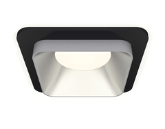 Комплект встраиваемого светильника XC7902003 SBK/SSL черный песок/серебро песок MR16 GU5.3 (C7902, N7703)