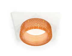 Комплект встраиваемого светильника с композитным хрусталем XC6520044 SWH/CF белый песок/кофе MR16 GU5.3 (C6520, N6154)