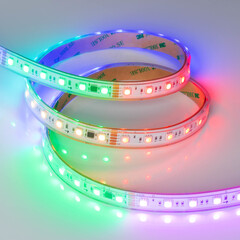 Светодиодная лента герметичная DMX-PS-B60-15mm 24V RGB-PX6 (15W/m, IP67, 5060, 5m) (Arlight, бегущий огонь)