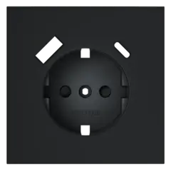 VLS001007 Накладка для розетки с заземлением и защитными шторками, с USB A+C, S70 (графит). (ТМ Maytoni)