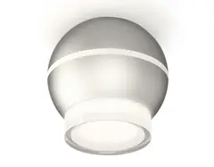Комплект накладного светильника XS1103031 SSL/FR/CL серебро песок/белый матовый/прозрачный MR16 GU5.3 LED 3W 4200K (C1103, N7160)