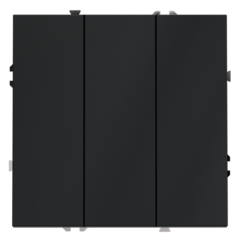 VLS030107 Выключатель встраиваемый VOLTUM S70 трехклавишный 10А, (графит) (ТМ Maytoni)