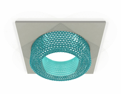 Комплект встраиваемого светильника XC7633023 SGR/BL серый песок/голубой MR16 GU5.3 (C7633, N7194)