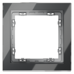 VLS110107 Рамка стеклянная VOLTUM S70 на 1 пост, (графит, стекло) (ТМ Maytoni)