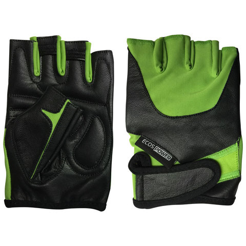Перчатки для фитнеса 5102-GL, цвет: зеленый, размер: L