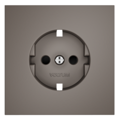 VLS000714 Накладка для розетки с заземлением и защитными шторками, S70 (капучино). (ТМ Maytoni)