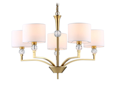 Светильник подвесной LH71131/5 BS/WH латунь/белый E14/5 max 40W D660*880