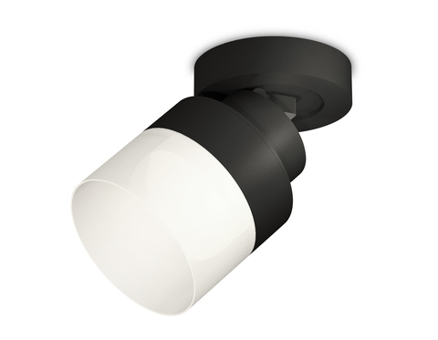 Комплект накладного поворотного светильника с акрилом XM8102021 SBK/FR черный песок/белый матовый GX53 (A2229, A2106, C8102, N8402)