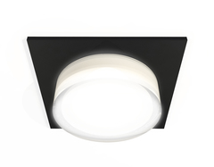 Комплект встраиваемого светильника c акрилом XC7632043 SBK/FR/CL черный песок/белый матовый/прозрачный MR16 GU5.3 (C7632, N7160)