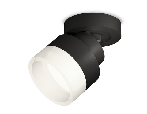 Комплект накладного поворотного светильника с акрилом XM8102020 SBK/FR черный песок/белый матовый GX53 (A2229, A2106, C8102, N8401)