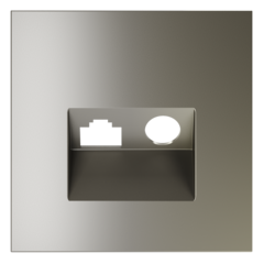 VLS002704 Накладка для розетки TV+RJ45 кат. 6, S70 (шелк). (ТМ Maytoni)