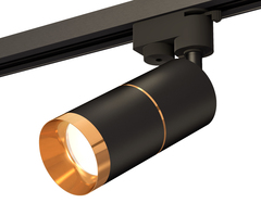 Комплект трекового однофазного светильника XT6302021 SBK/PYG черный песок/золото желтое полированное MR16 GU5.3 (A2521, C6302, A2062, C6302, N6134)